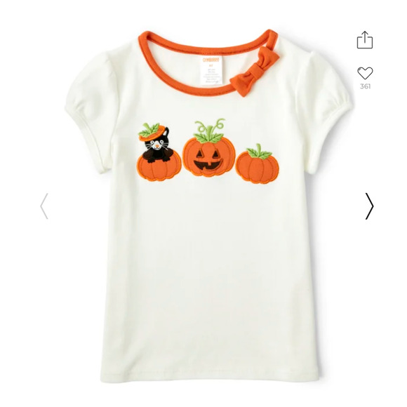 NWT Gymboree Ivory & Orange Striped Leggings & Halloween Cat/Pumpkin Top - Picture 3 of 14